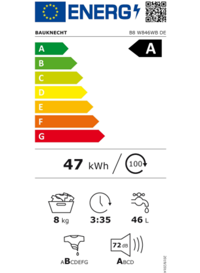 Bauknecht B8 W846WB DE wasmachine