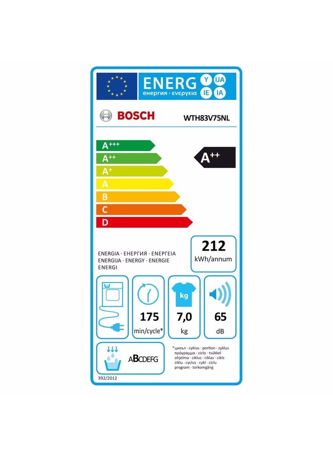 Bosch WTH83V75NL warmtepompdroger A++