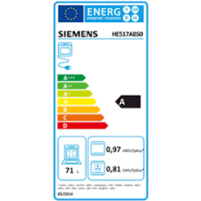 Siemens EQ521KA00 inbouw fornuis oven plus kookplaat set