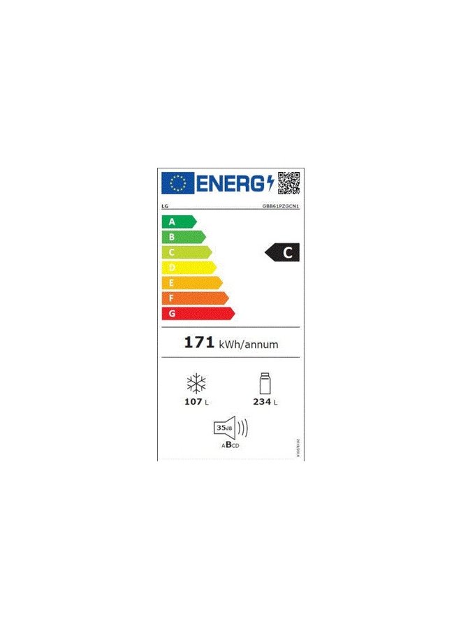 LG GBB61PZGCN1 koelvriescombinatie