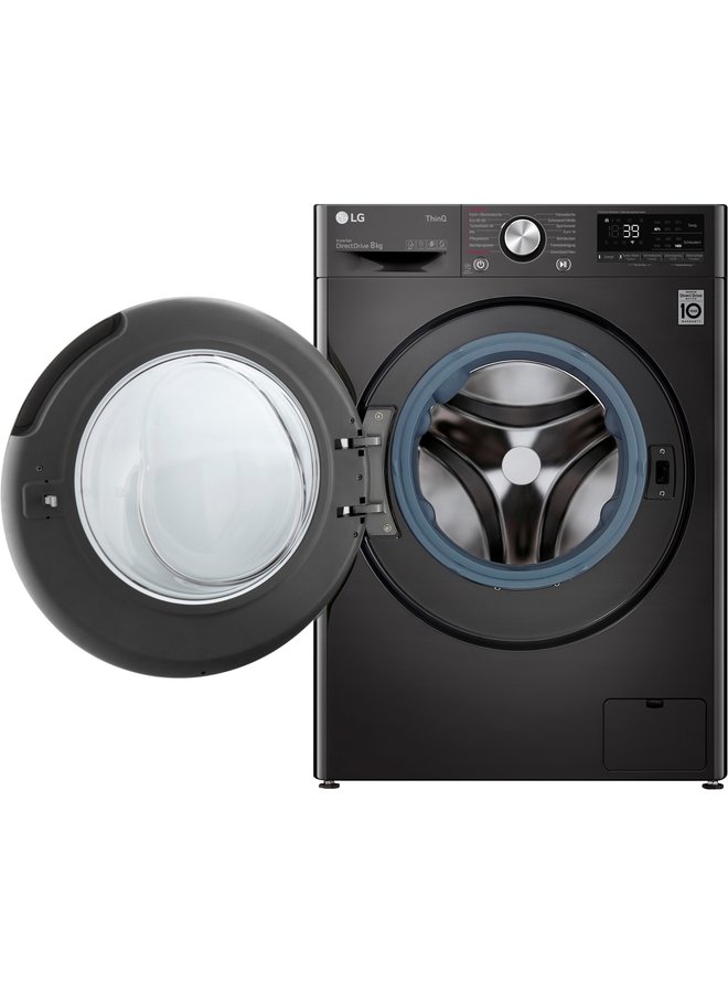 LG F4WV708P2BA | Wasmachine | 8 kg | Zwart