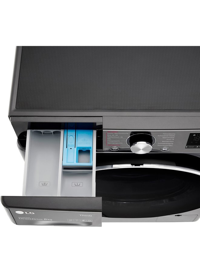 LG F4WV708P2BA | Wasmachine | 8 kg | Zwart