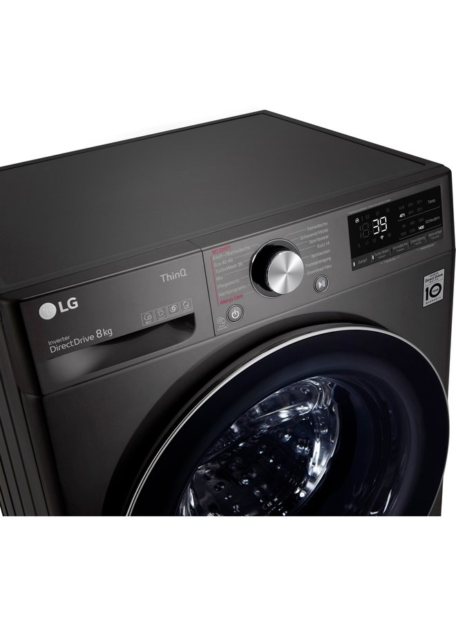 LG F4WV708P2BA | Wasmachine | 8 kg | Zwart