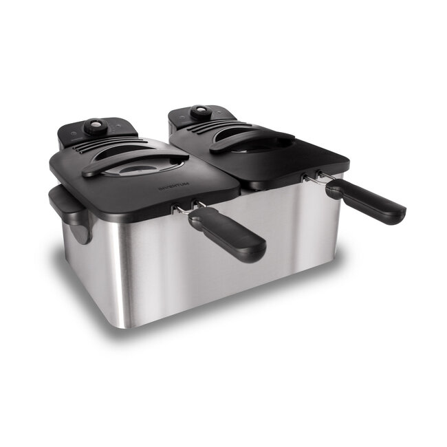 Inventum GF461 - Koude zone frituurpan - Inhoud 2 x 2,5 liter - RVS