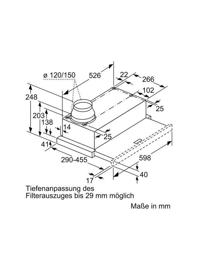 Siemens LI64LB531 vlakscherm afzuigkap 60 cm