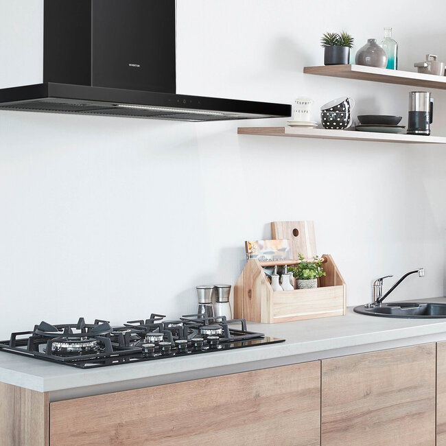 Inventum AKB9015ZWA Afzuigkap - Blokschouw - 90 cm - Zwart