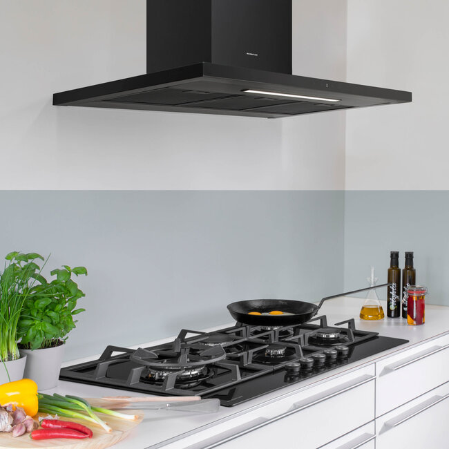 Inventum AKB9015ZWA Afzuigkap - Blokschouw - 90 cm - Zwart