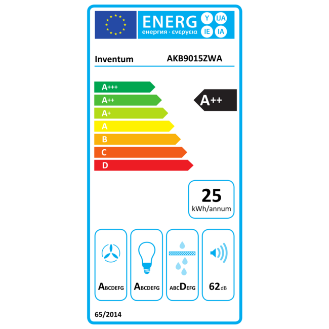 Inventum AKB9015ZWA Afzuigkap - Blokschouw - 90 cm - Zwart