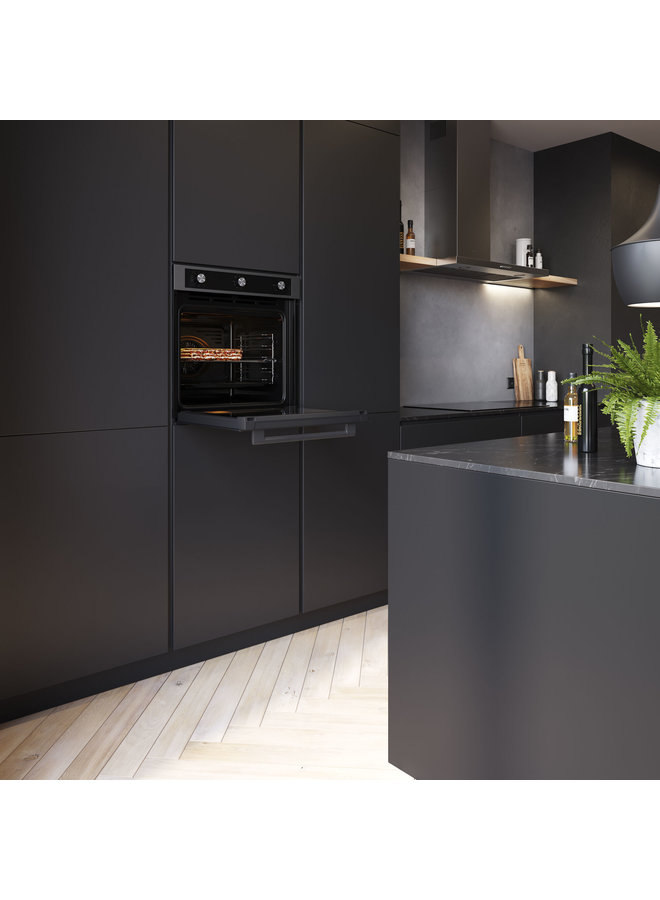 Inventum IOH6072RK inbouw oven | Zwart RVS | 60 cm