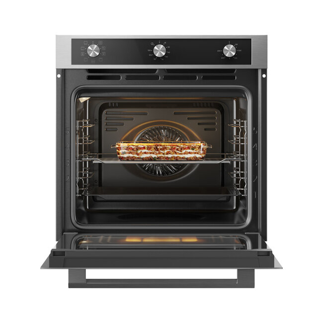 Inventum IOH6072RK | Inbouw oven | Zwart RVS | 60 cm | 72 liter