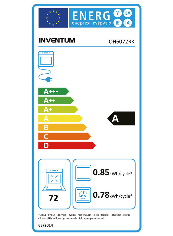 Inventum IOH6072RK inbouw oven | Zwart RVS | 60 cm