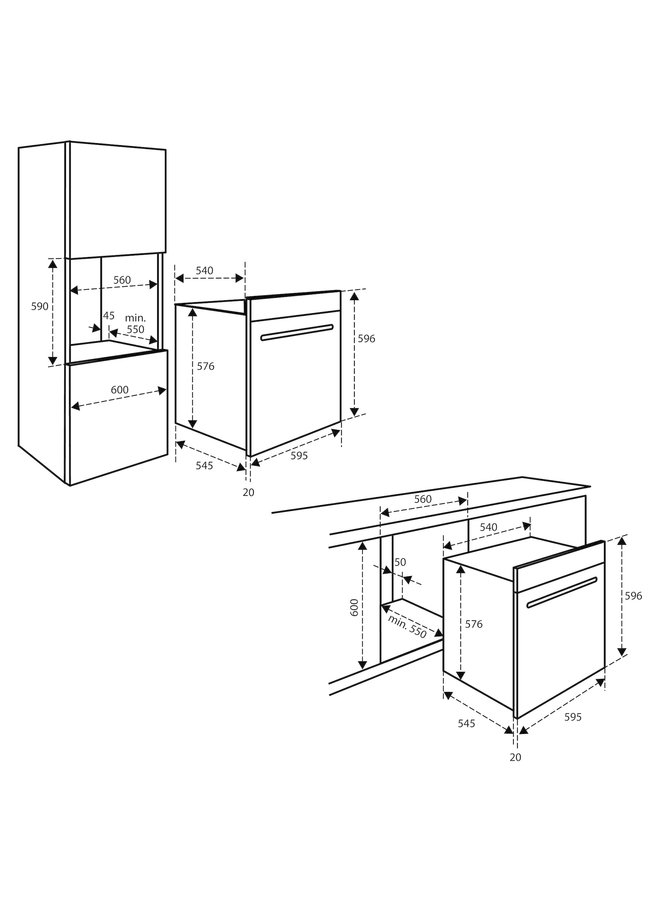 Inventum IOH6072RK inbouw oven | Zwart RVS | 60 cm