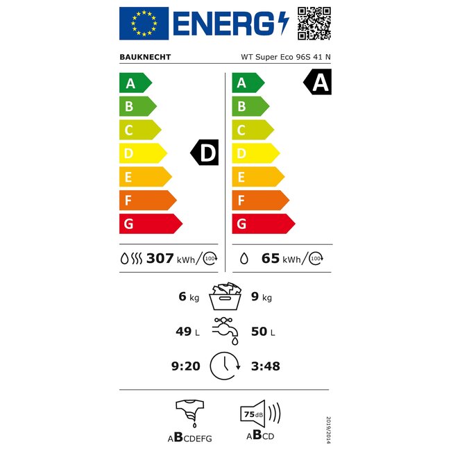 Bauknecht WT Super Eco 96S 41 N wasdroogcombinatie
