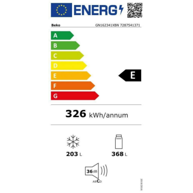 Beko GN162341XBN Amerikaanse koelkast
