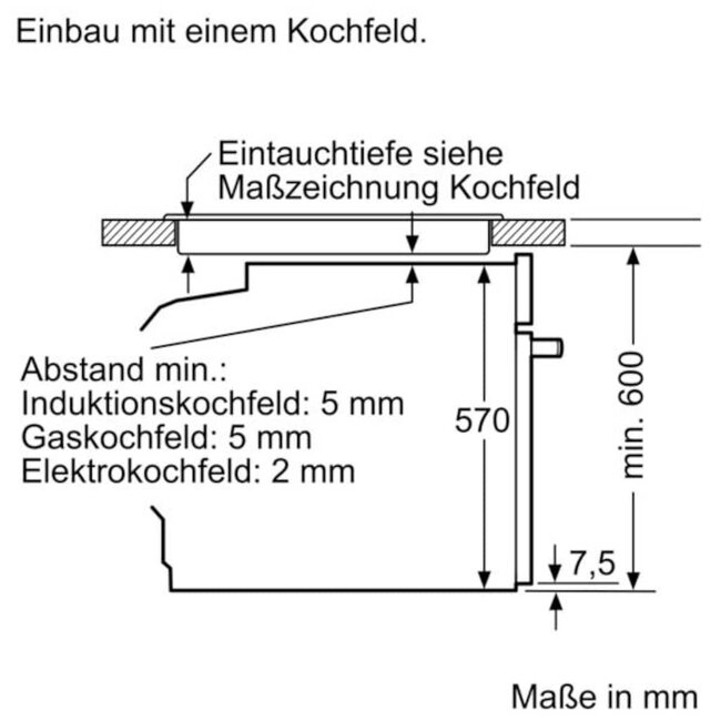 Siemens EQ521KA00 inbouw fornuis oven plus kookplaat set