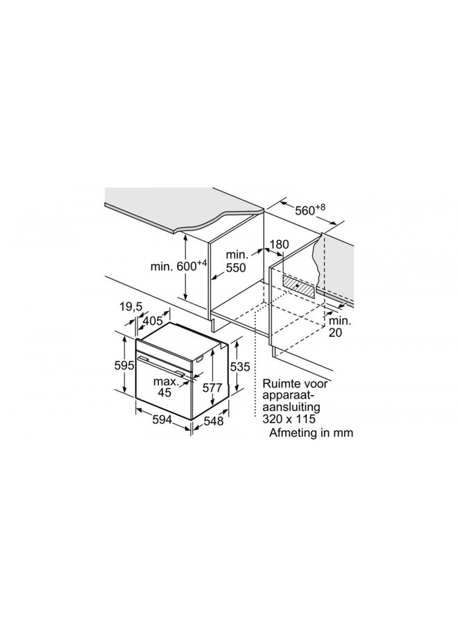 Bosch HBG675BB1 inbouw oven zwart