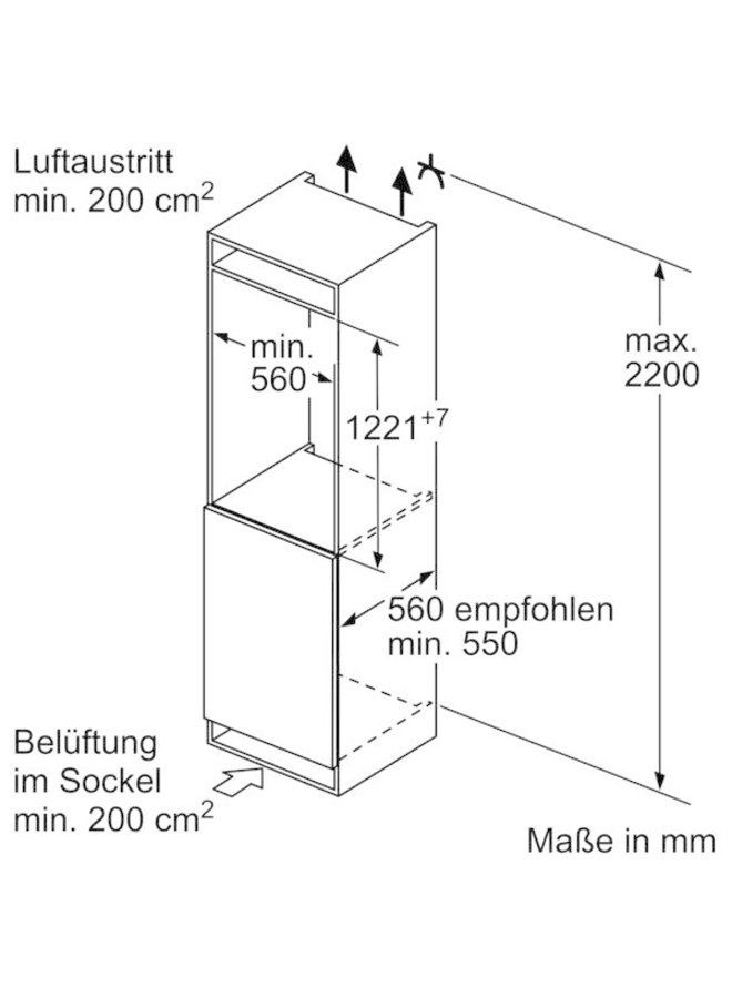 Neff KI2421SE0 inbouw koelkast 122 cm