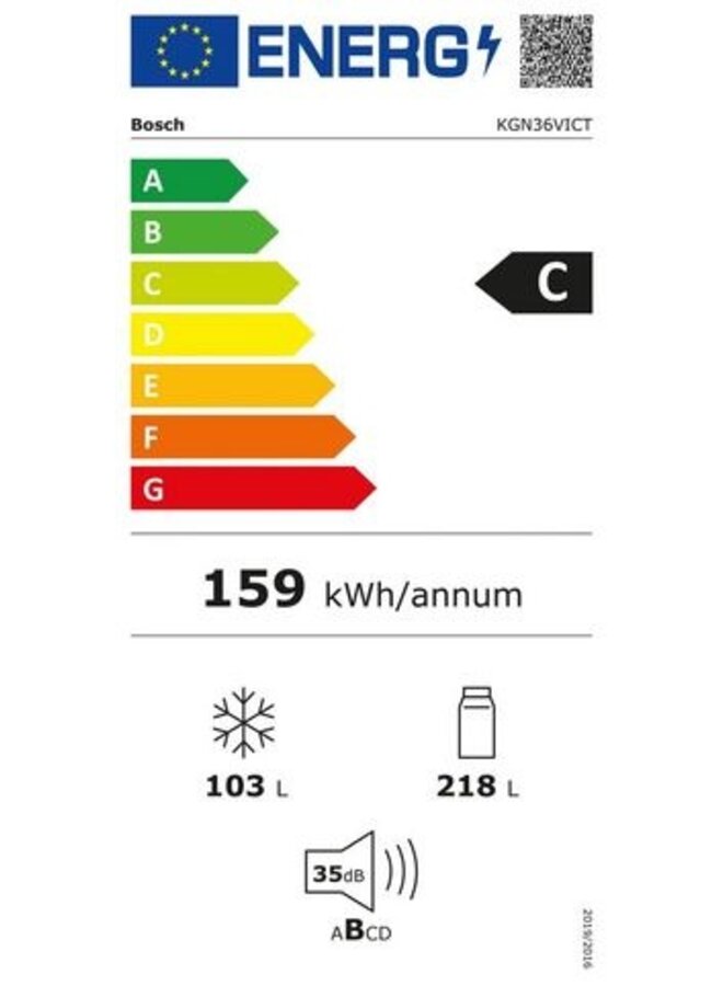 Bosch KGN36VICT  koelvriescombinatie RVS