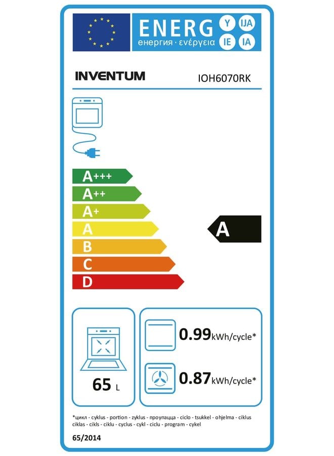 Inventum IOH6070RK  hetelucht inbouw oven