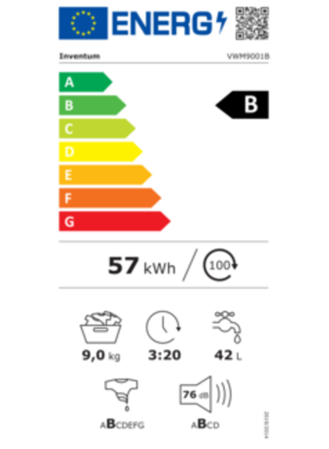 Inventum VWM9001B wasmachine 9 kg zwart B