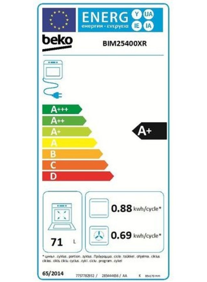 Beko BIM25400XR inbouw oven