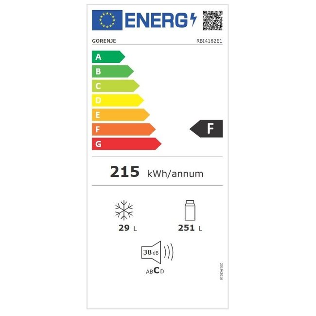 Gorenje  RBI4182E1 | Inbouw koelkast | 178 cm