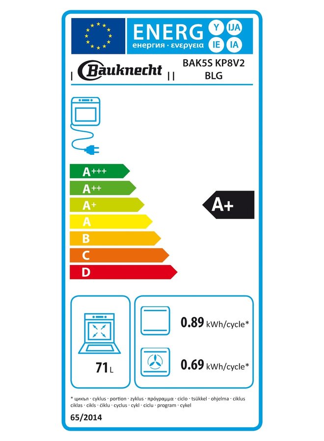 Bauknecht BAK5S KP8V2 BLG inbouw oven Pyrolyse