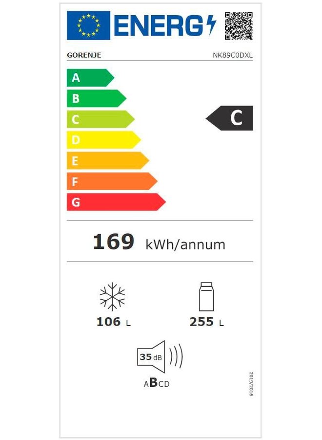 Gorenje NK89C0DXL koelvriescombinatie