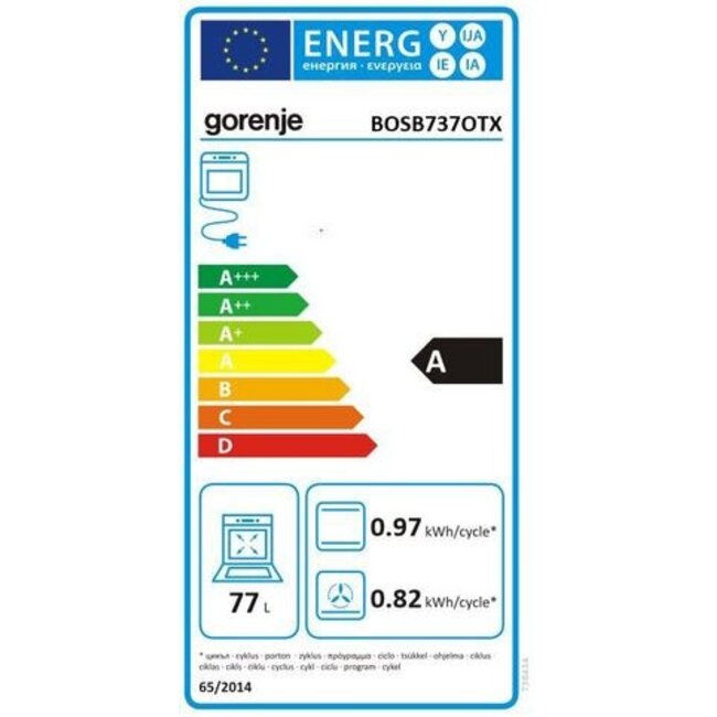 Gorenje BOSB737OTX | Inbouw oven | 60 cm | AirFry