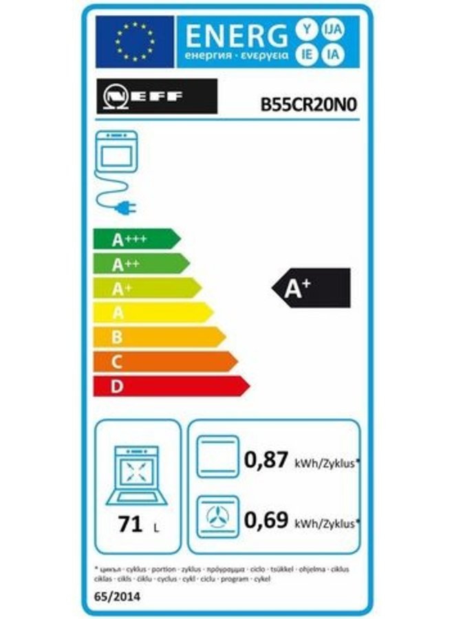 Neff B55CR20N0 inbouw oven Slide & Hide