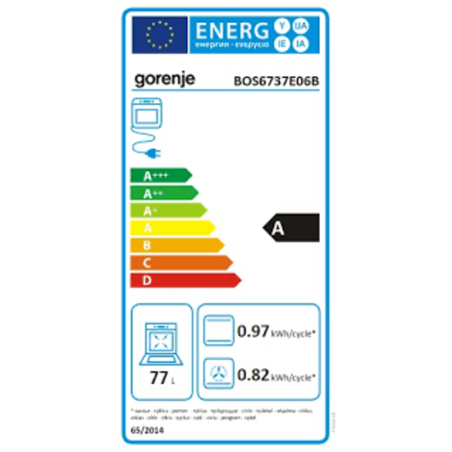 Gorenje  BOS6737E06B  | Inbouw oven  | Stoom  | Airfry