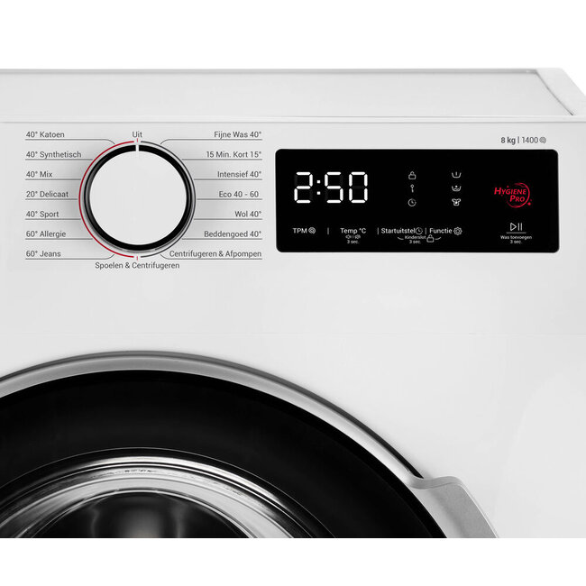 Tomado TWM8001W | Wasmachine | 8 kg | A label