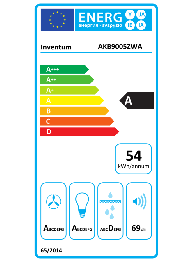 AKB9005ZWA Afzuigkap | Blokschouw | 90 cm | Zwart