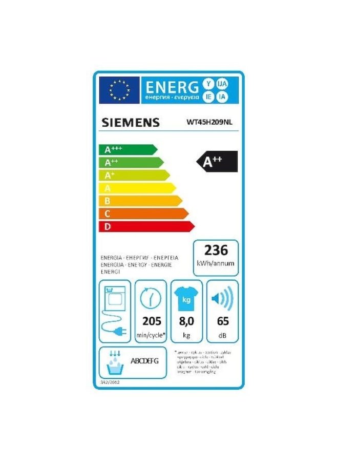 Siemens WT45H209NL warmtepompdroger ExtraKlasse