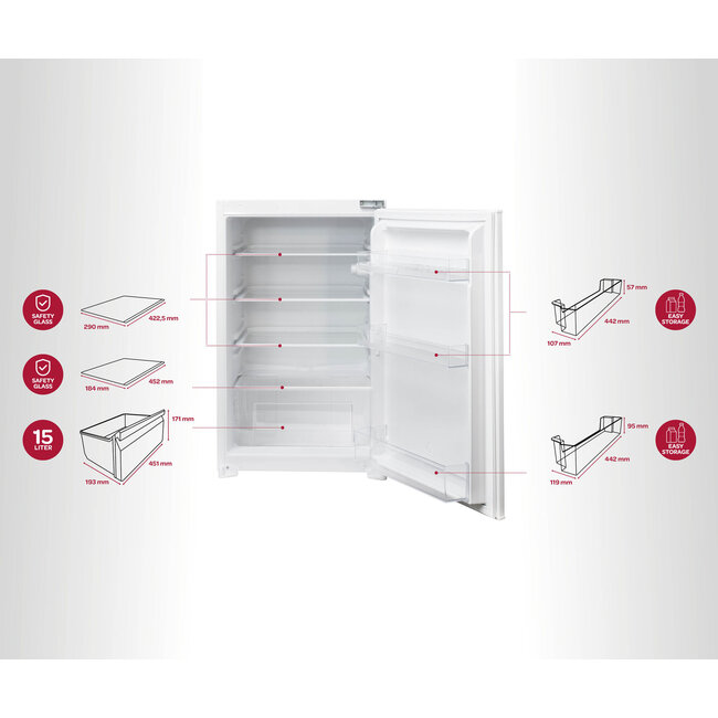 Inventum IKK0881S inbouw koelkast 88 cm (#)