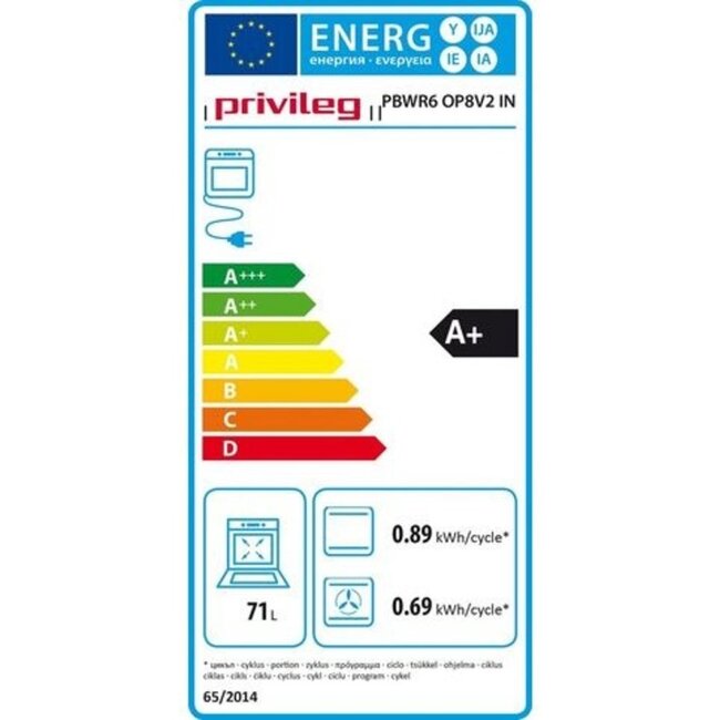 Privileg ( Bauknecht ) Privileg PBWR6 OP8V2 IN inbouw oven Pyrolyse