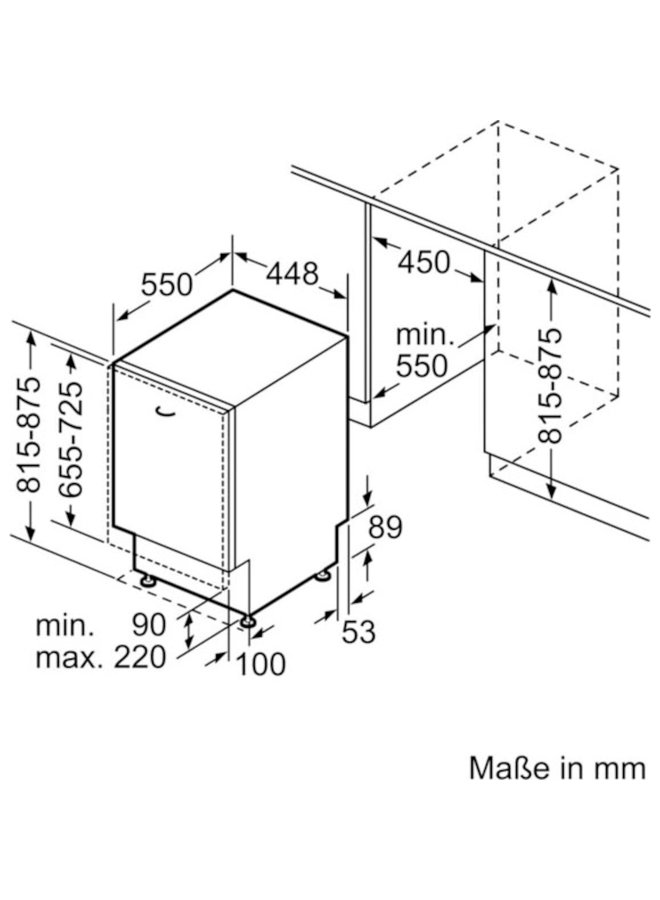 Bosch SPV2IKX10E inbouw vaatwasser 45 cm