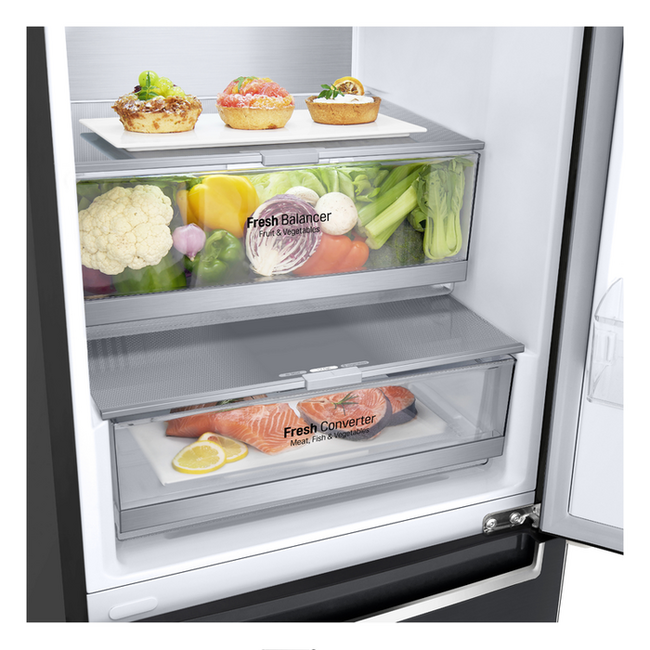 LG GBB72MCVGN koelvriescombinatie Mat zwart