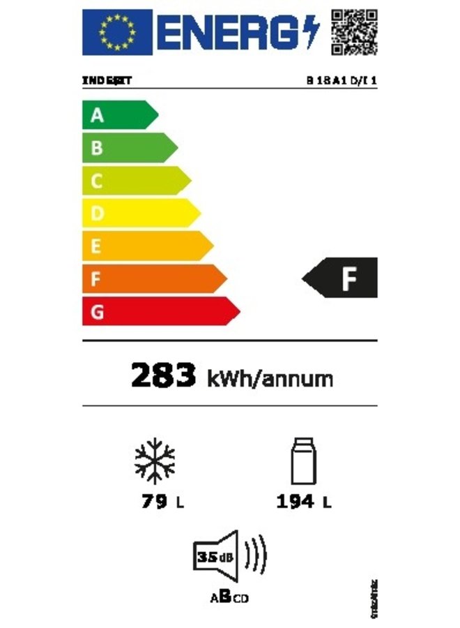 Indesit B 18 A2 D/I 2 inbouw koelvriescombinatie 178 cm