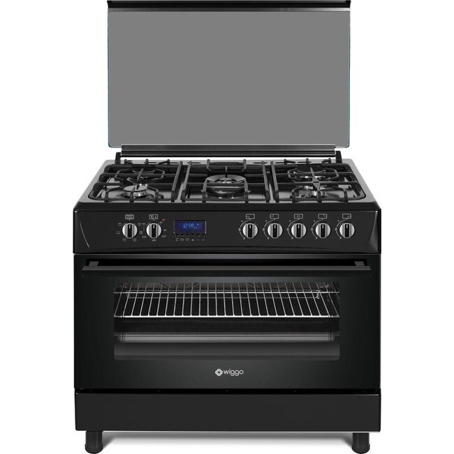 Wiggo WO909R (BB)  serie 9 gasfornuis 90 cm Zwart