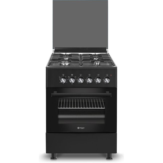 Wiggo Wiggo WO-E603R(BB) Serie 3  gasfornuis  60 cm Zwart