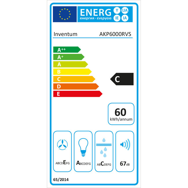 Inventum AKP6000RVS Piramide afzuigkap | 60 cm | RVS
