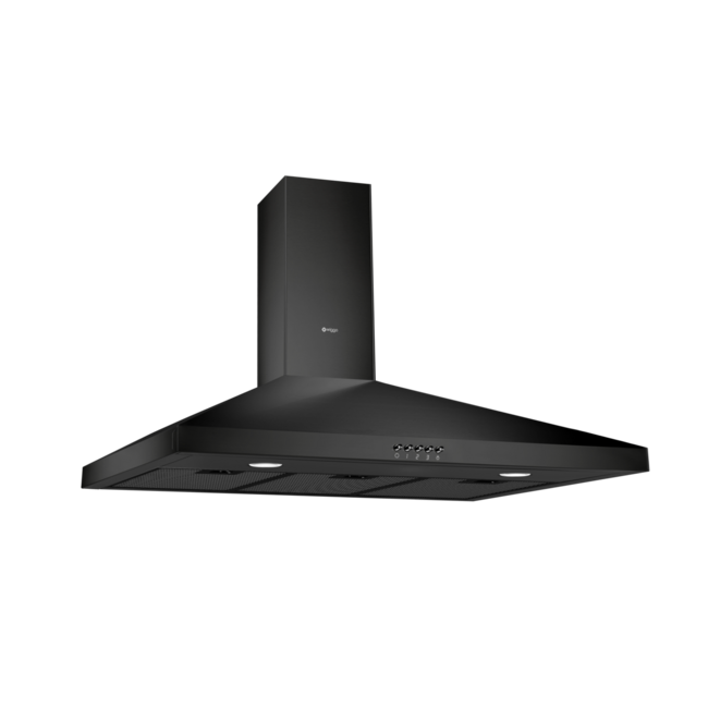 Wiggo WE-E943R(BB) - Wandschouw Afzuigkap - 90cm - Zwart