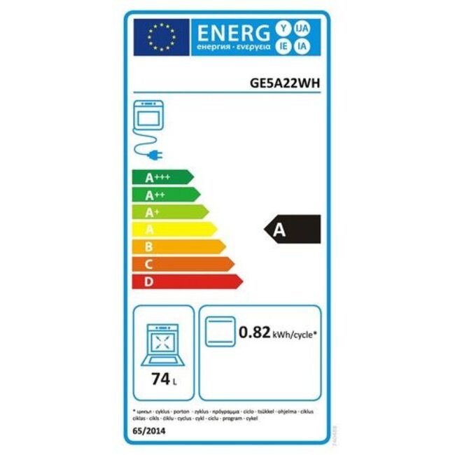 Gorenje  GE5A23WH Elektrisch fornuis Aqua Clean