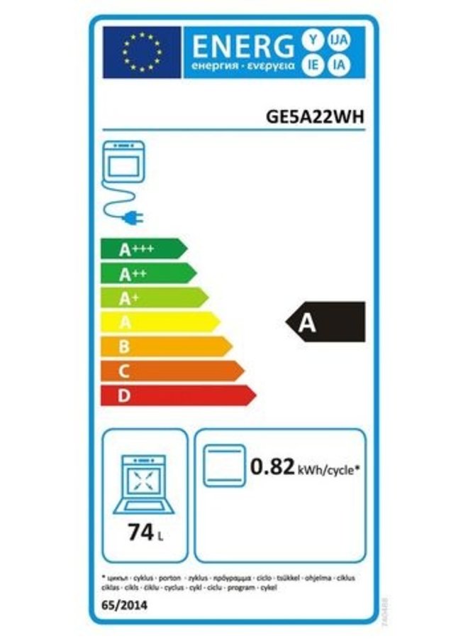 Gorenje GE5A23WH Elektrisch fornuis Aqua Clean