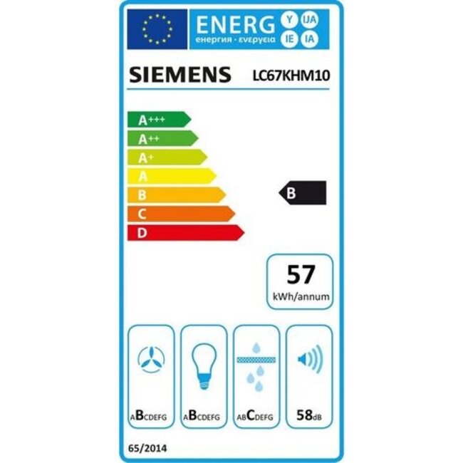 Siemens   LC67KHM10 | Afzuigkap schuin | 60 cm