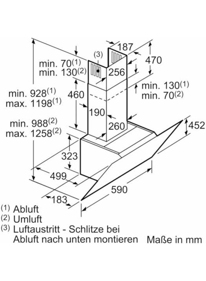 Siemens   LC67KHM10 | Afzuigkap schuin | 60 cm