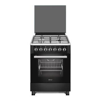 Wiggo Wiggo WO-E605R(BX) Serie 5 - Gasfornuis - Zwart Rvs Wiggo Wiggo WO-E605R(BX) Serie 5 - Gasfornuis - Zwart Rvs