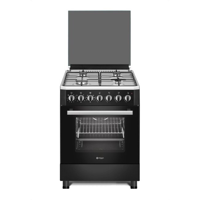 Wiggo WO-E605R(BX) Serie 5 - Gasfornuis - Zwart Rvs
