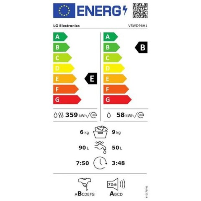 LG V5WD961 wasdroogcombinatie 8-5 kg